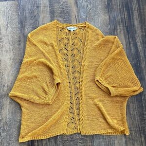 DAVI & DANI Open-Knit Dolman Sleeve Sweater